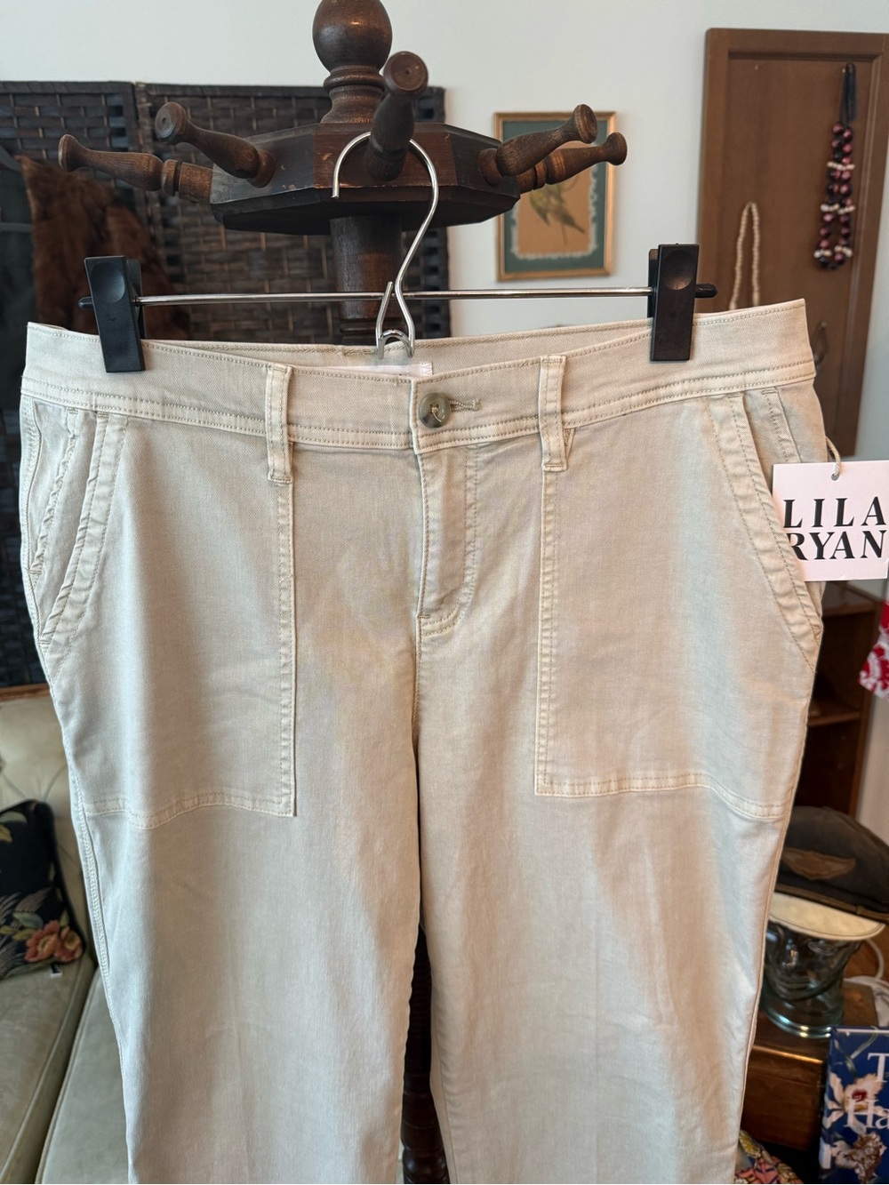 🤍 Lila Ryan Payton Military Straight Leg Pants Size 12 NWT - Picture 2 of 9